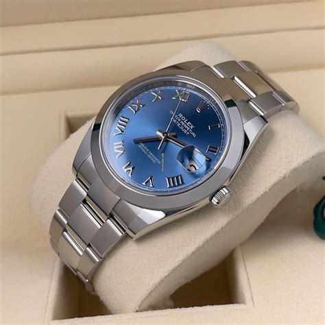 rolex blue azzuro|rolex datejust 41mm blue 126300.